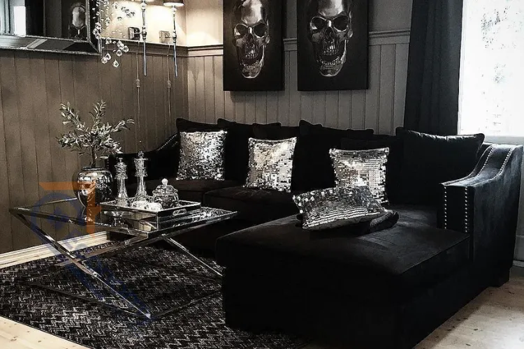 Living Room Decorating Ideas with Black Furniture