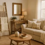 blanket ladder ideas for cozy living room decor