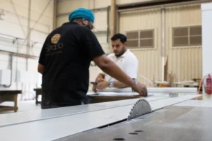 Inside the Spazio manufacturing facility, the same team that designs the joinery oversees its production. When design and making happen in the same operation, the gap between what's drawn and what gets built disappears. | Spazio Interior Decoration LLC